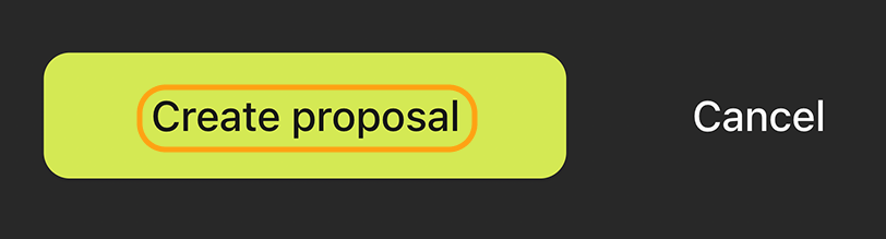 The “Create proposal” button