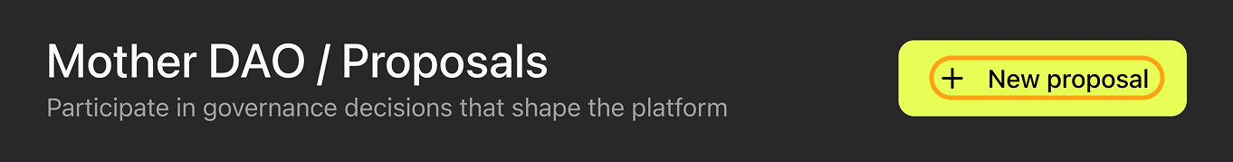 The “+ New proposal” button