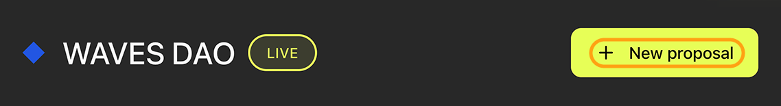 The “New proposal” button