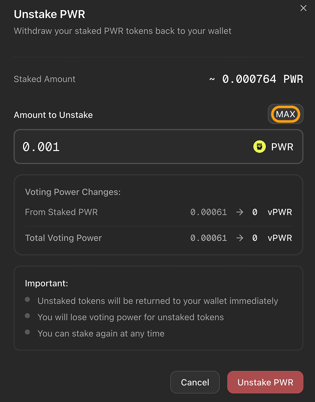 The “MAX” button